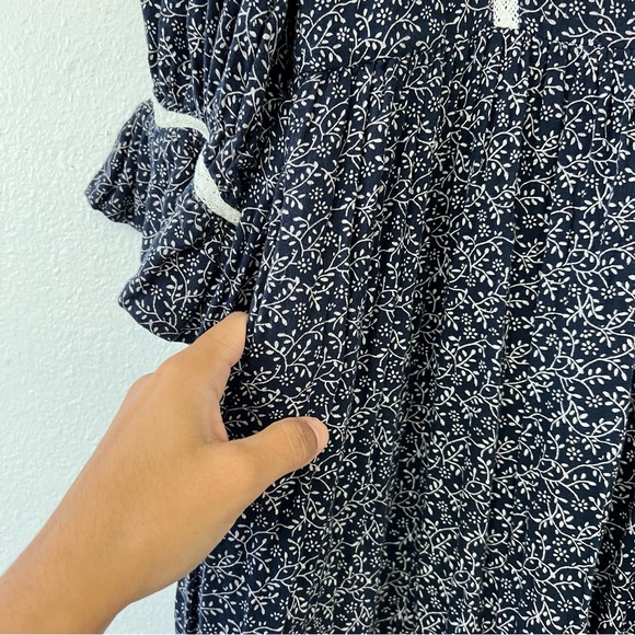 Anthropologie Meadows Amaryllis Floral cottagecore prairie lined dress size 12 - Picture 8 of 11